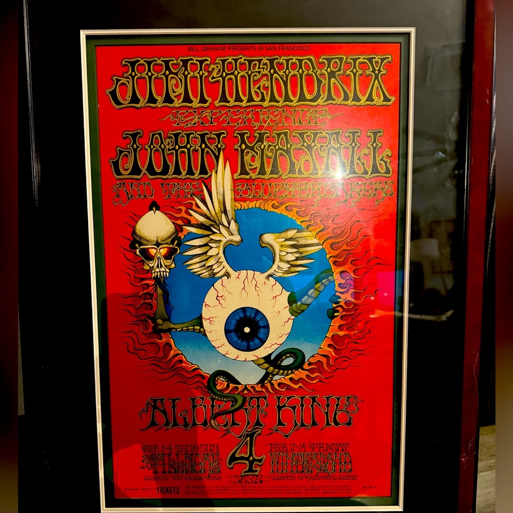 1968 Jimi Hendrix BG-105-2 concert poster